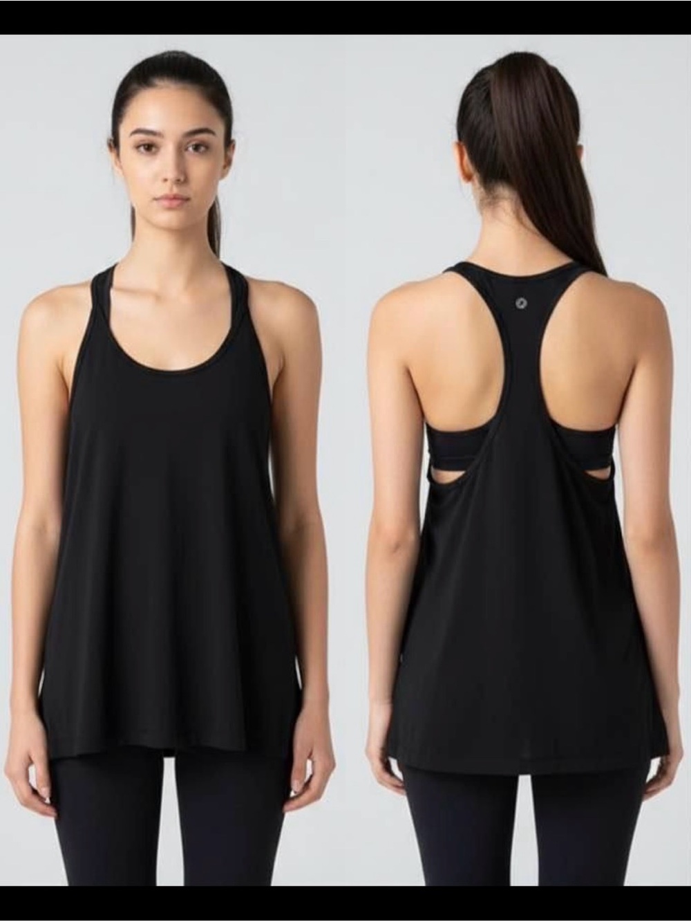 Black Racerback Flow Tank Top - Women
